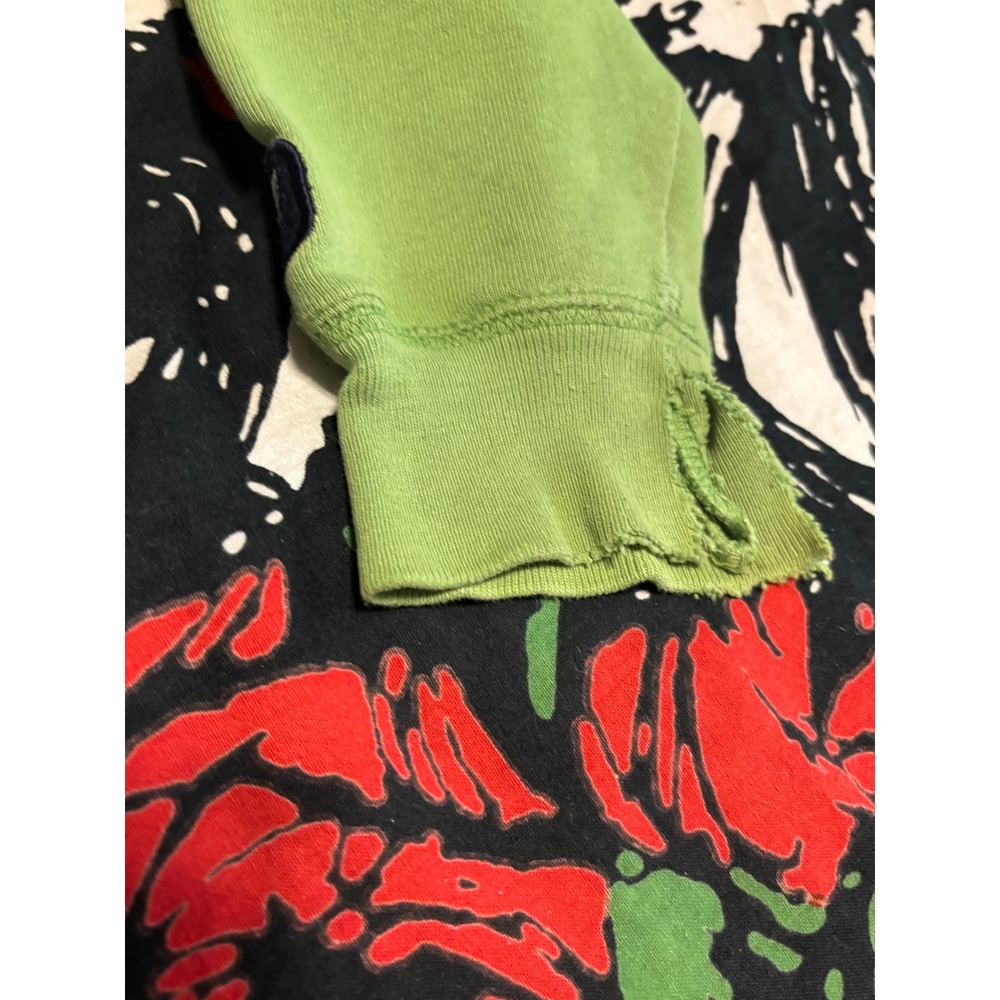 Aeropostale Womens Lime Green Aero 1987 Athletics Crewneck Sweatshirt XS y2k - Picture 7 of 8